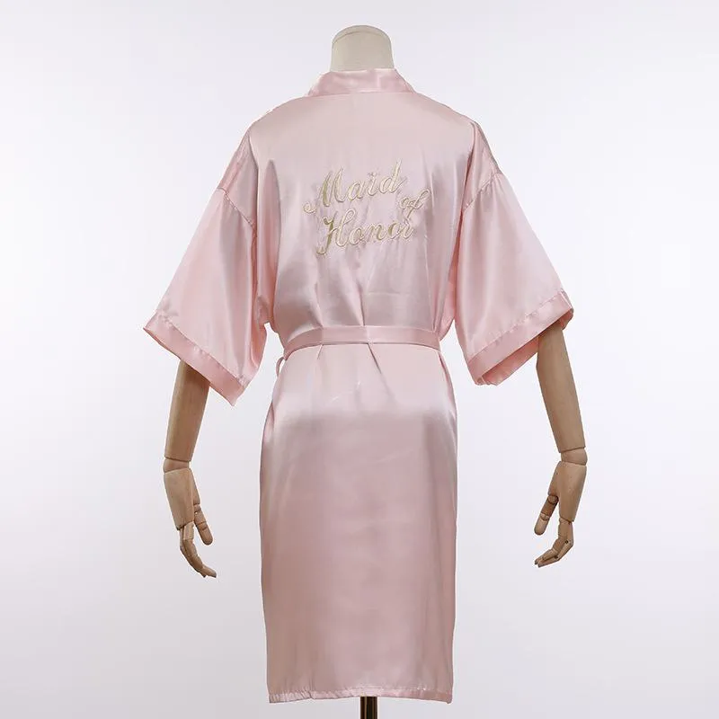 Wedding Bride Bridesmaid Robe Sexy Women's Bathrobe