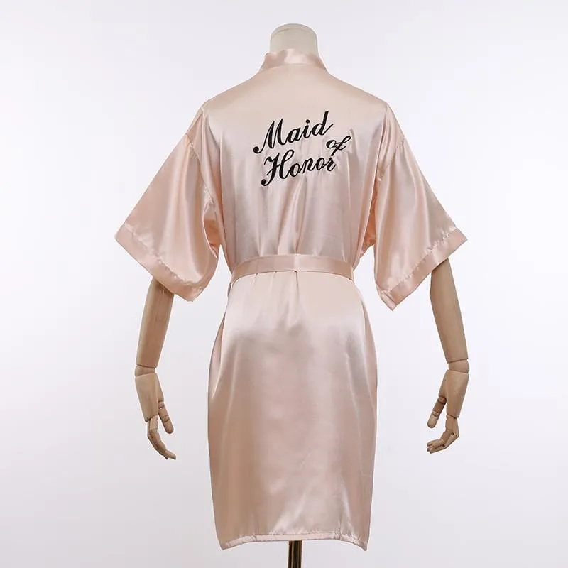 Wedding Bride Bridesmaid Robe Sexy Women's Bathrobe