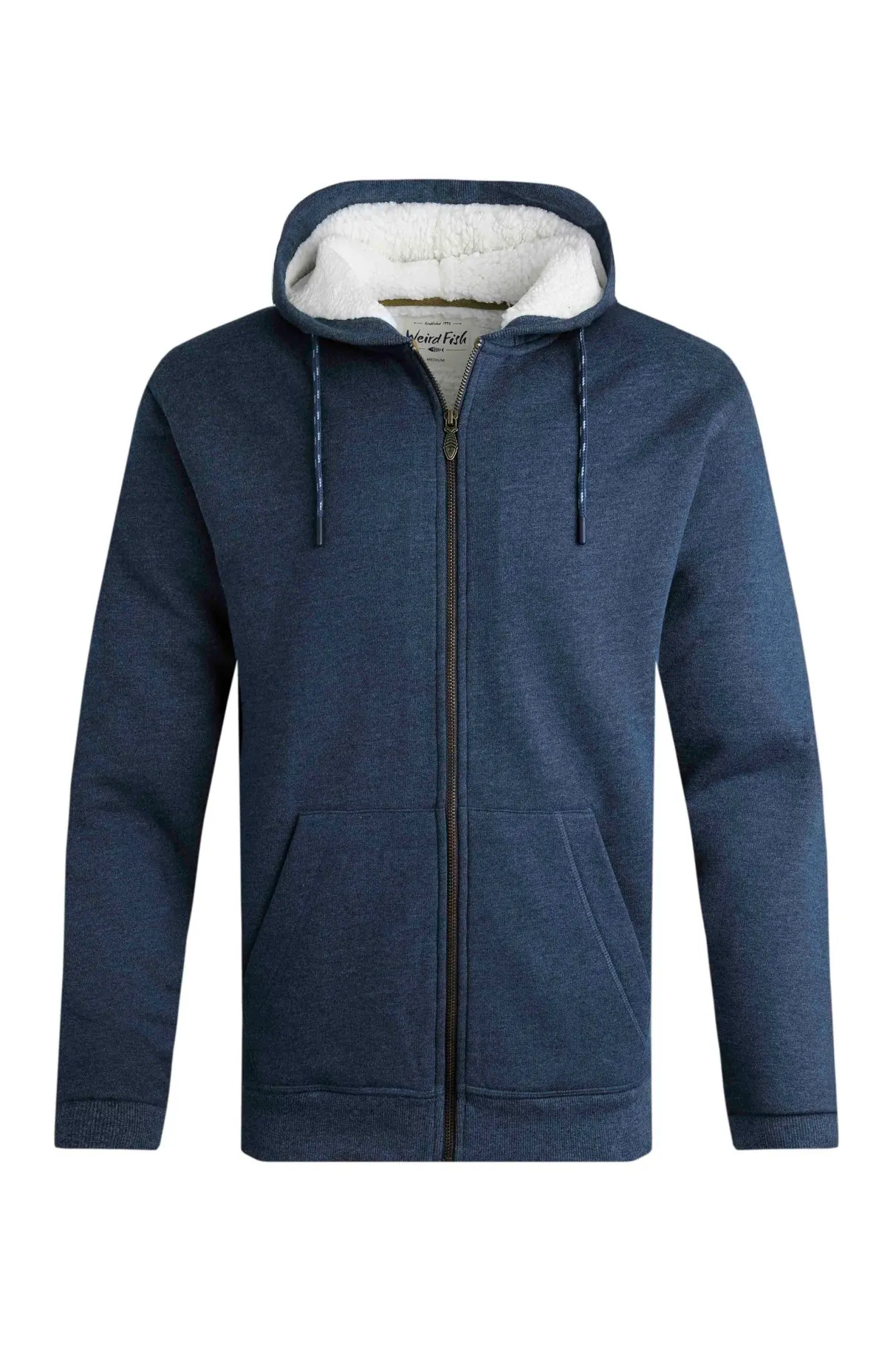 Weird Fish Camborne Borg Lined Full Zip Hoodie