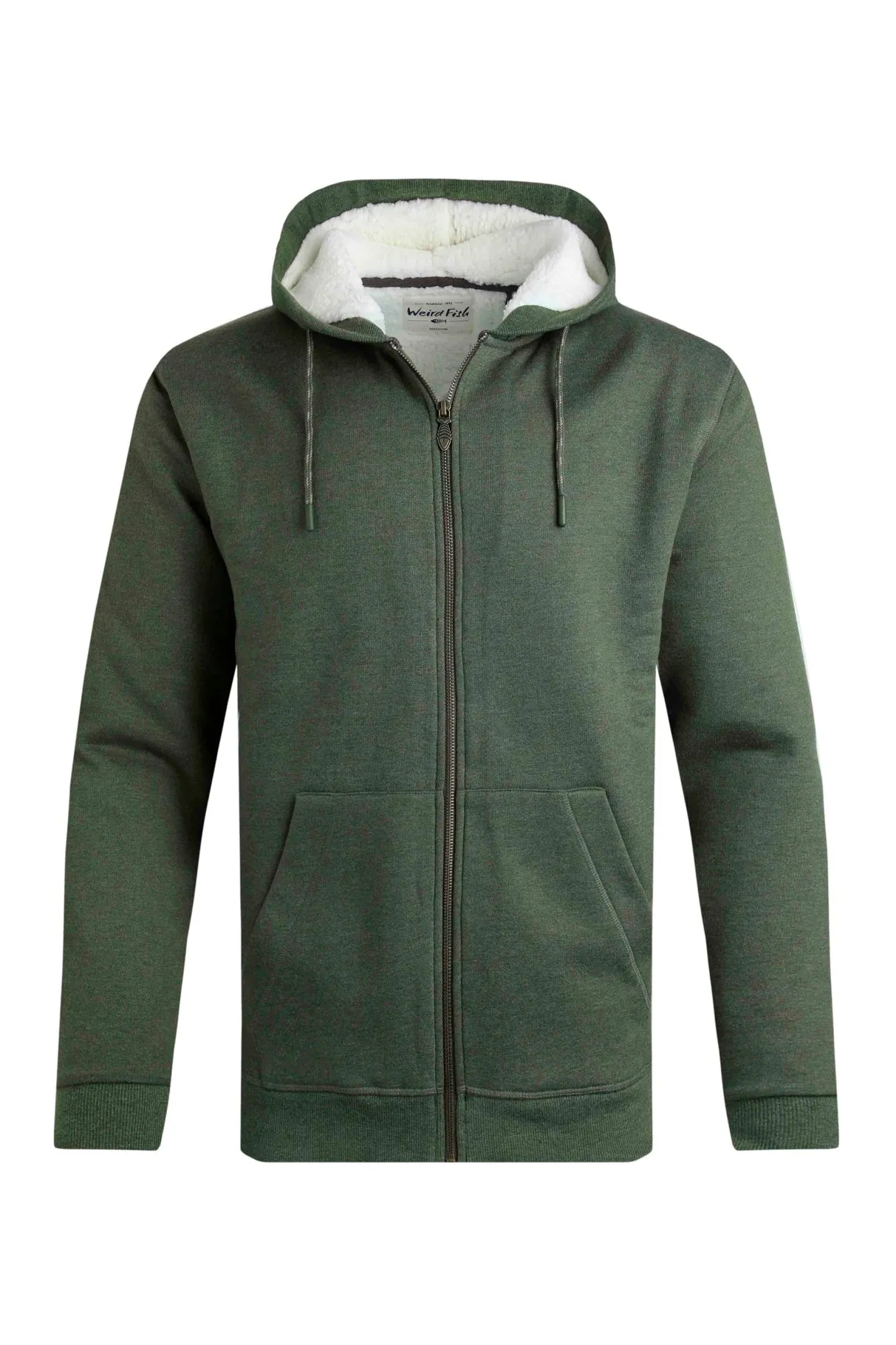 Weird Fish Camborne Borg Lined Full Zip Hoodie