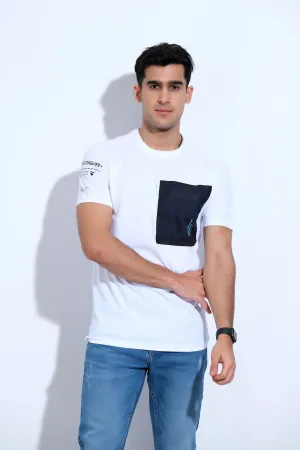 White Half Sleeves T-Shirt