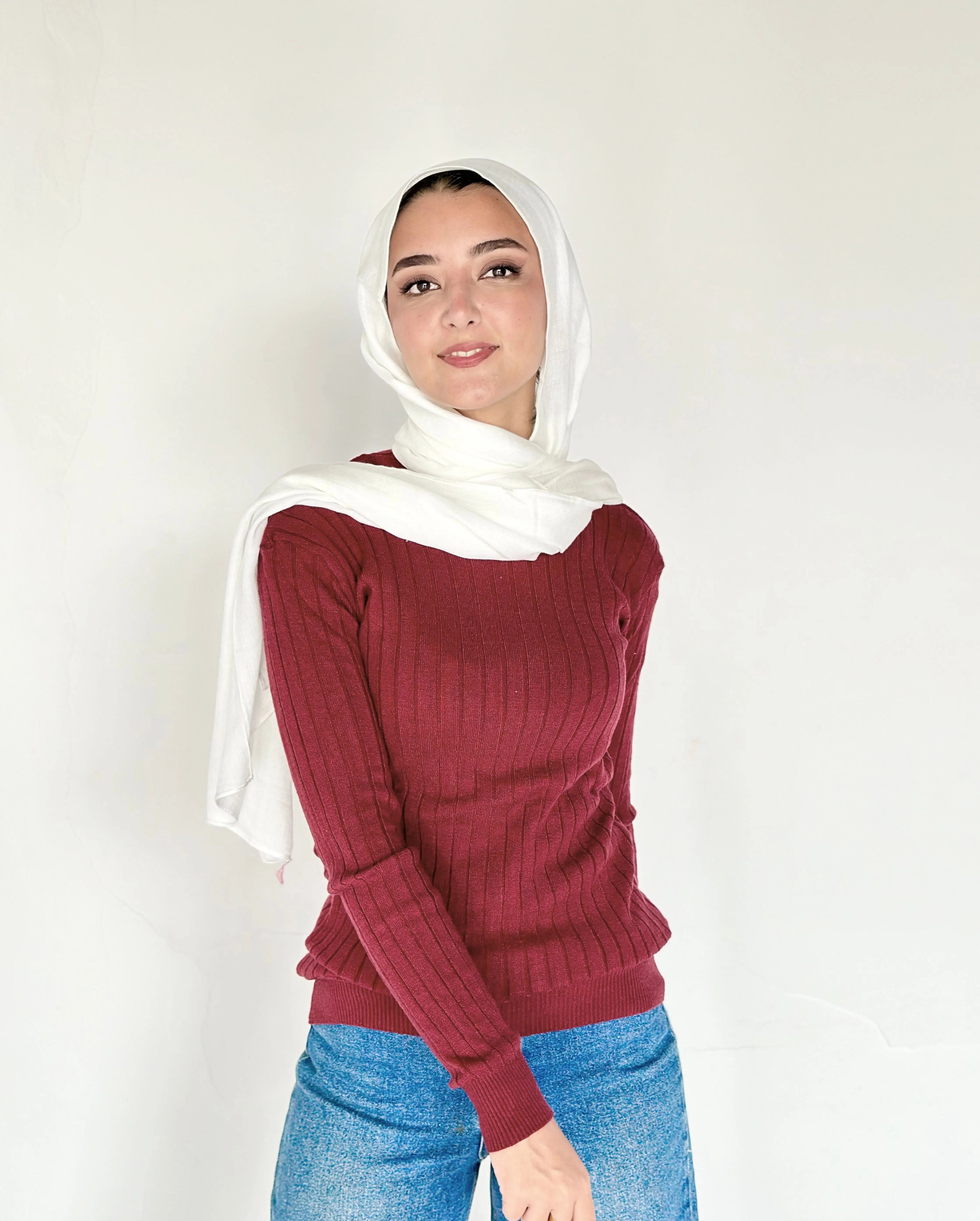 Wide Ribbed Knit Sweater