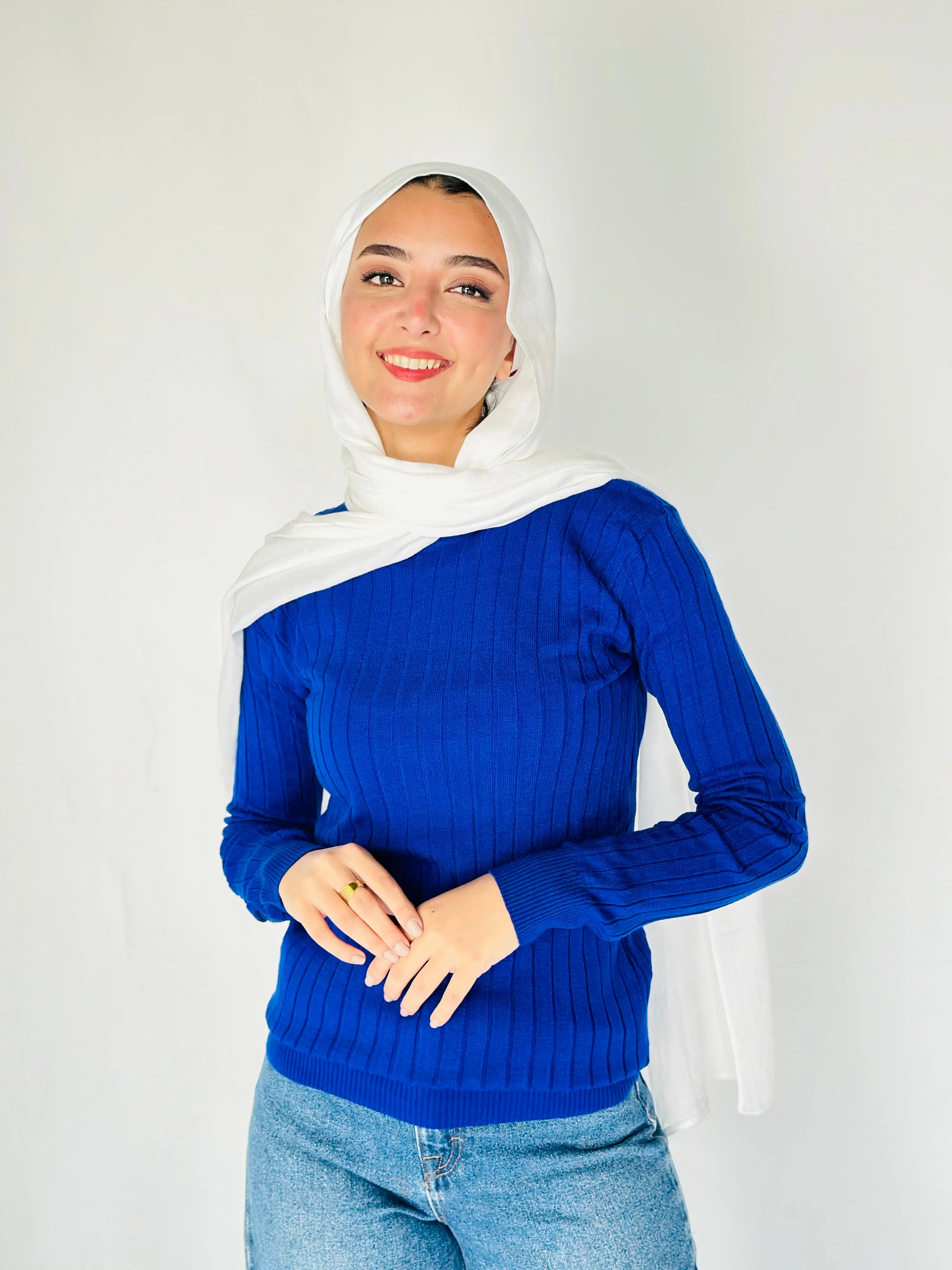 Wide Ribbed Knit Sweater
