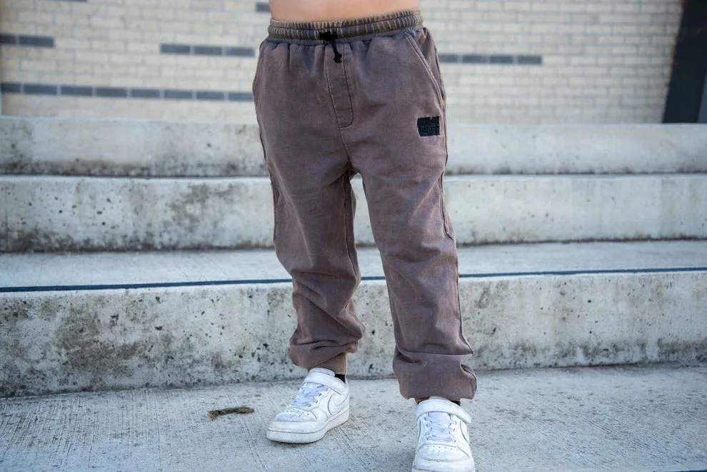 Winter and Raven - Luxe Acid Wash Joggers | Vintage Smoke