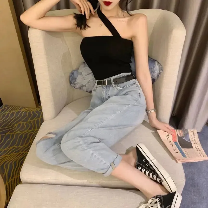 Women Corset Tops Halter Spaghetti Straps Vest Women Tube Top Women Tank Camis Crop Top For Women