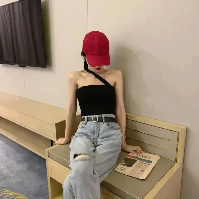 Women Corset Tops Halter Spaghetti Straps Vest Women Tube Top Women Tank Camis Crop Top For Women