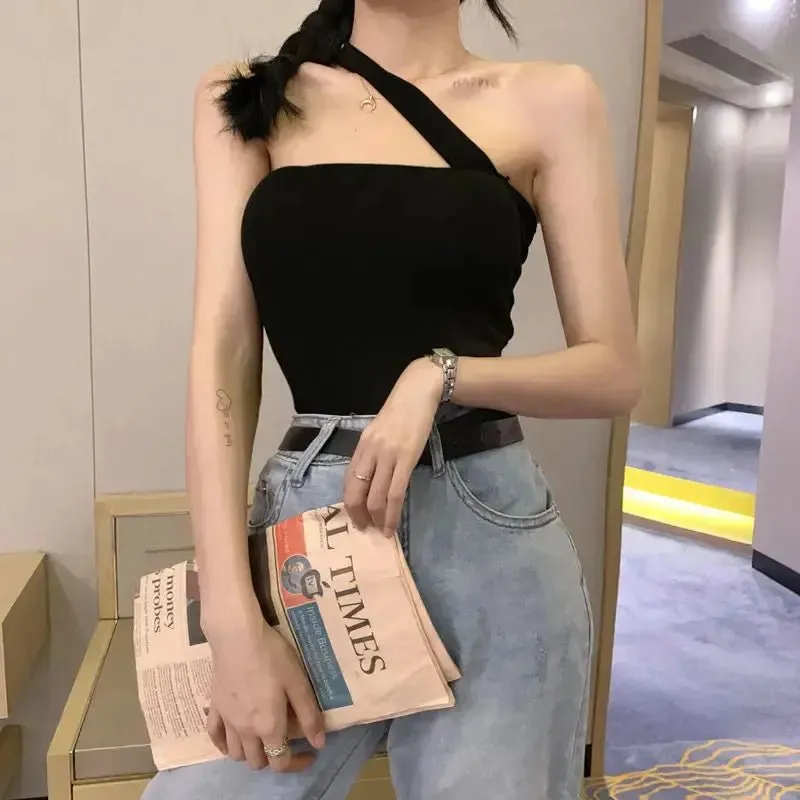 Women Corset Tops Halter Spaghetti Straps Vest Women Tube Top Women Tank Camis Crop Top For Women