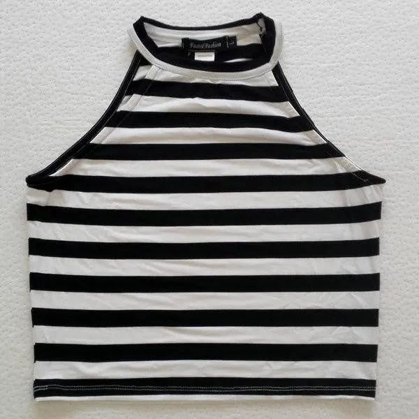 Women Tight Elastic Crop Tops Cute Sleeveless T-shirts Lady Stretchable Cropped Tees