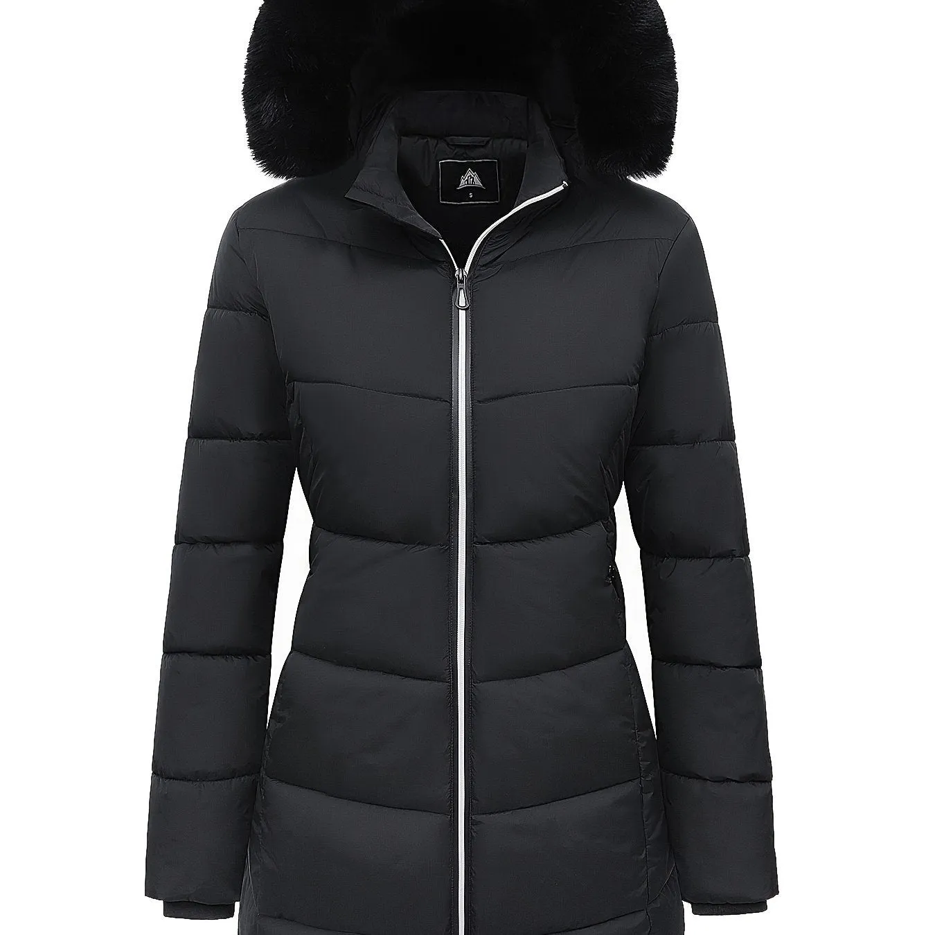 Womens Cozy Faux Fur Lined Puffy Coat  Warm  Stylish