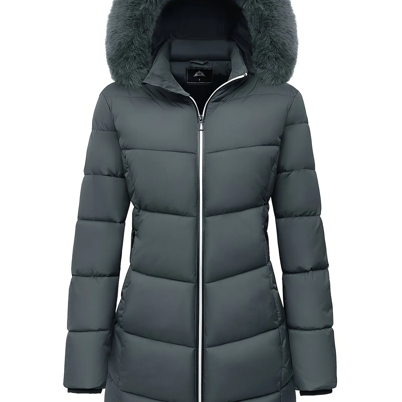 Womens Cozy Faux Fur Lined Puffy Coat  Warm  Stylish