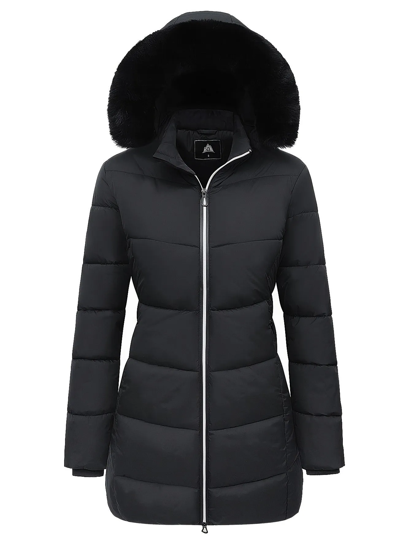 Womens Cozy Faux Fur Lined Puffy Coat  Warm  Stylish