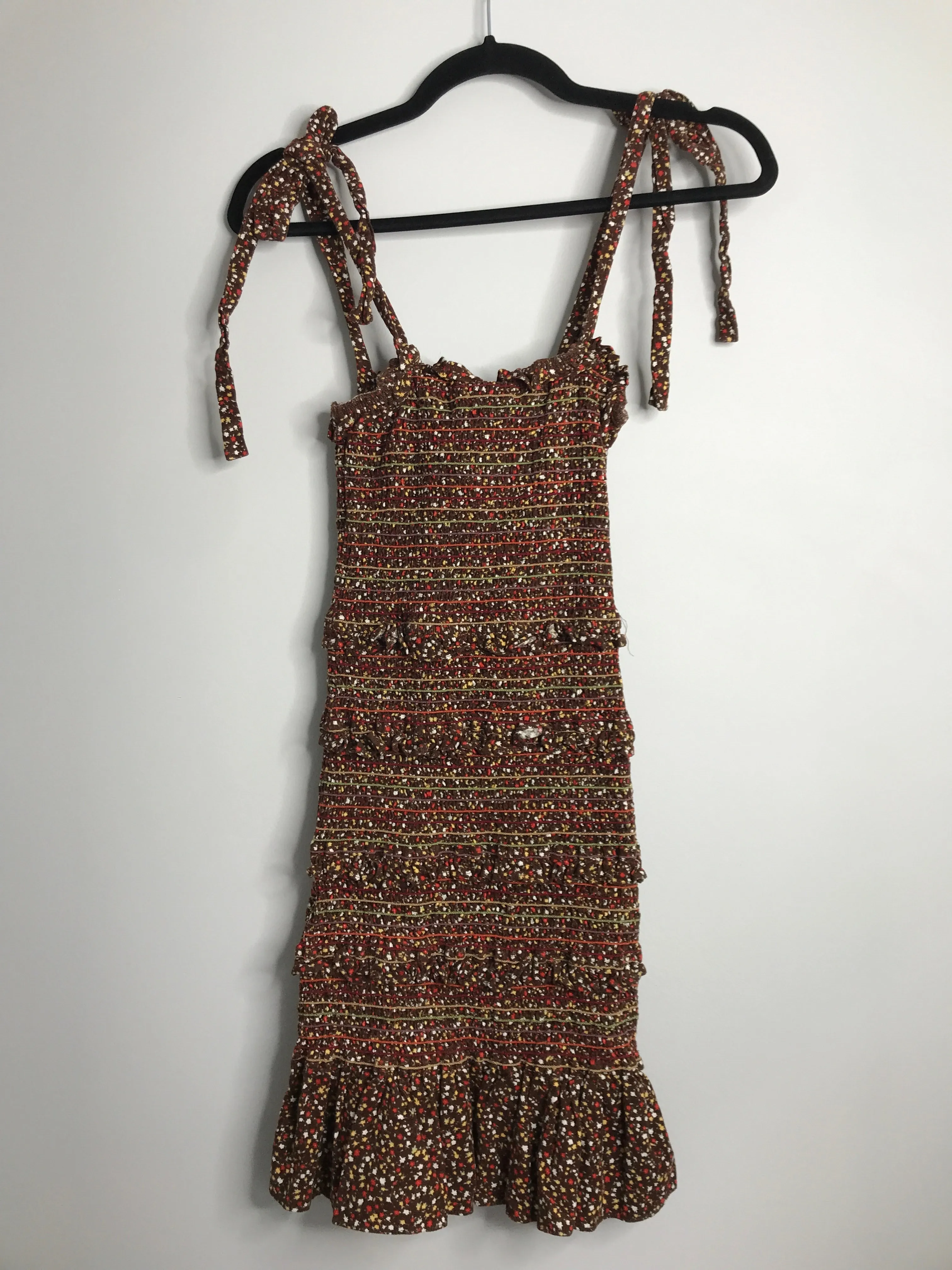 Womens Size Sm Misses Brown Storia Dress