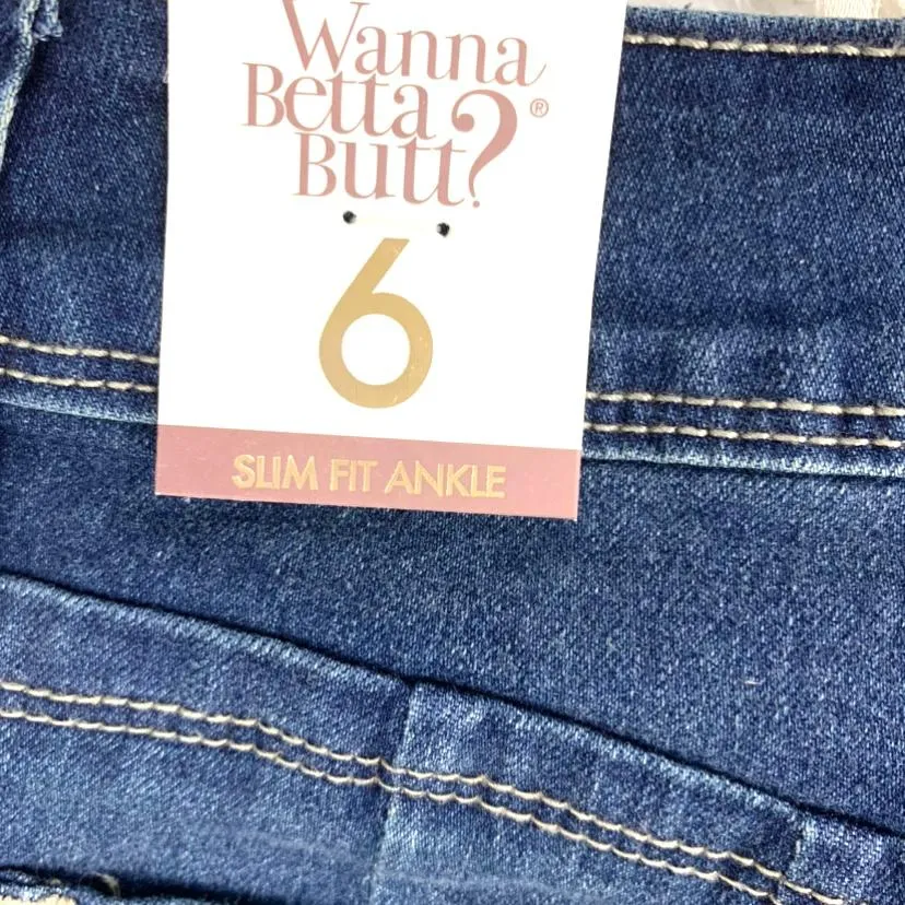 Women's Slim Fit Ankle Stretch Rips Jeans