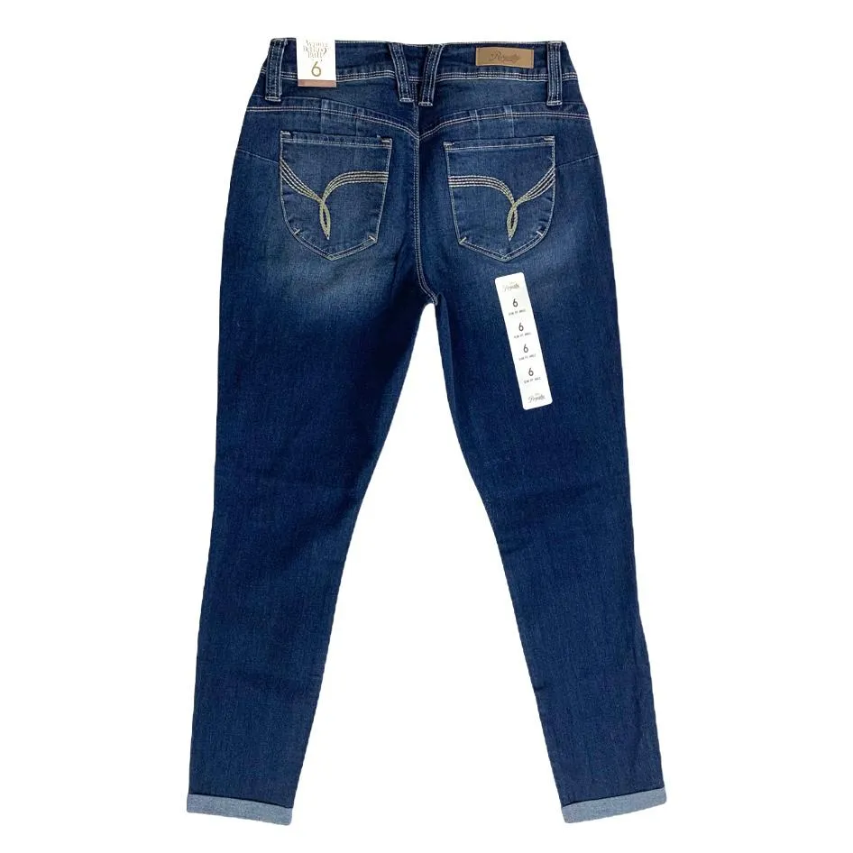 Women's Slim Fit Ankle Stretch Rips Jeans
