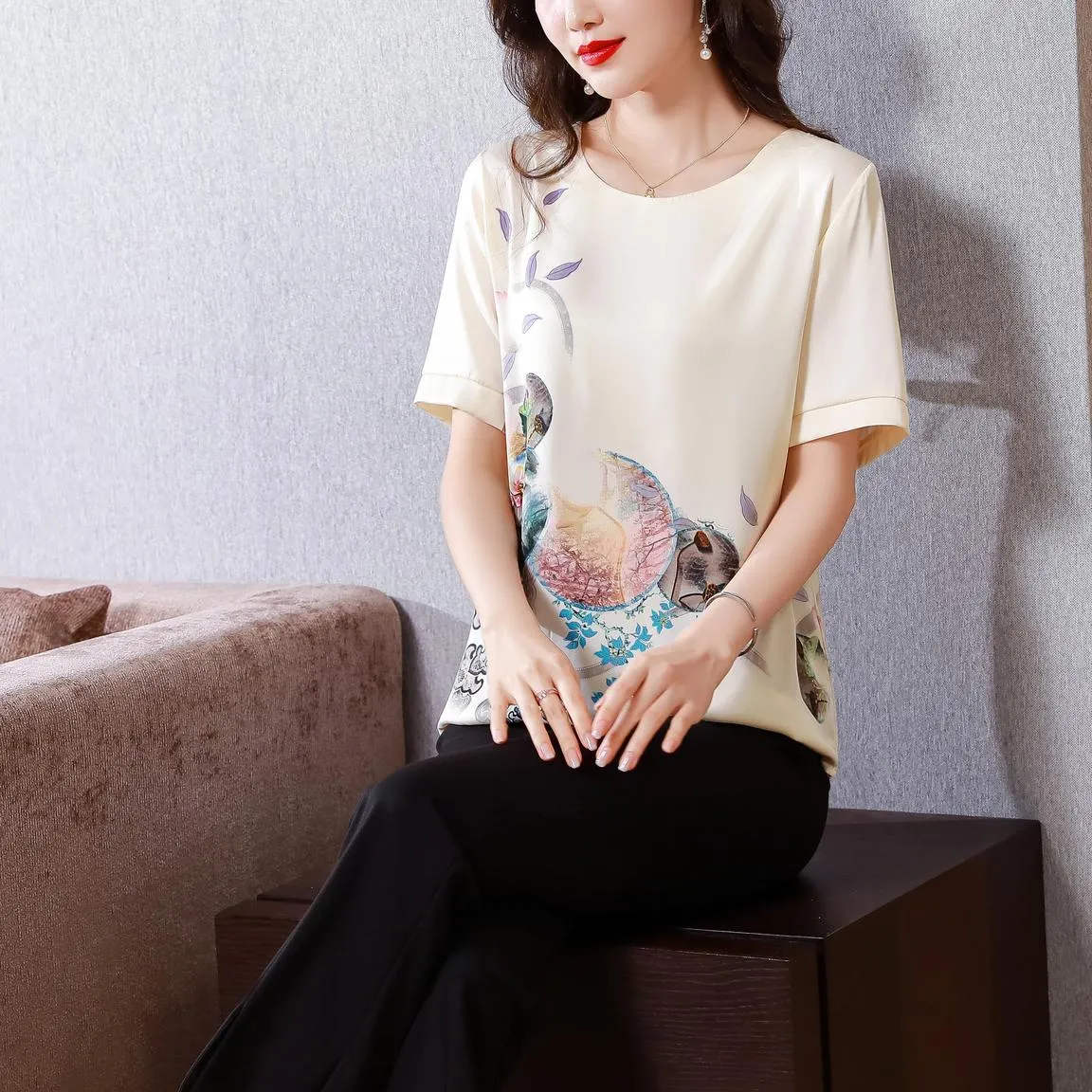 Women's Slinky T-Shirt Featuring a Relaxed-fit Design
