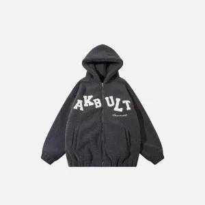 Y2K Fleece Zip Hoodie for Warmth and Style This Winter