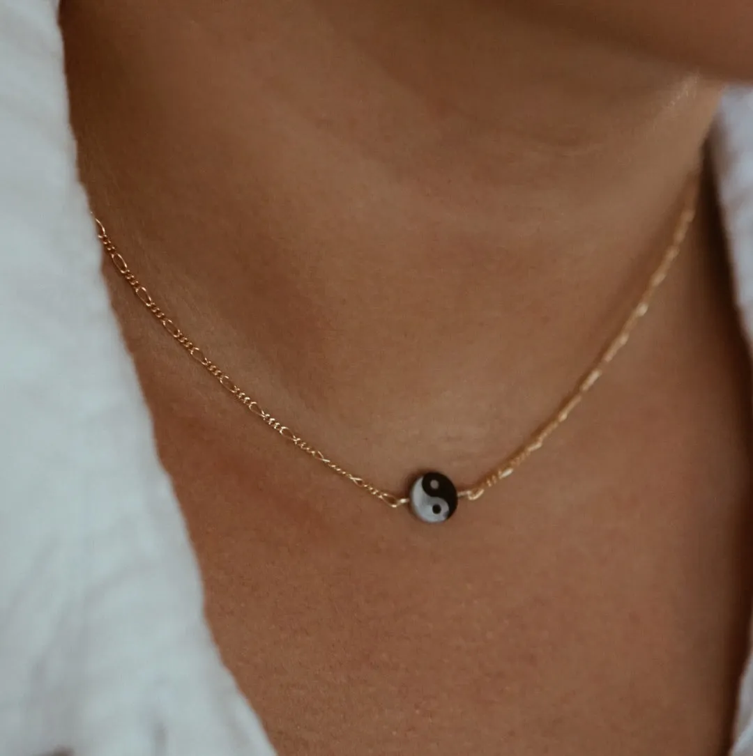 Yin Yang Mother of Pearl Necklace