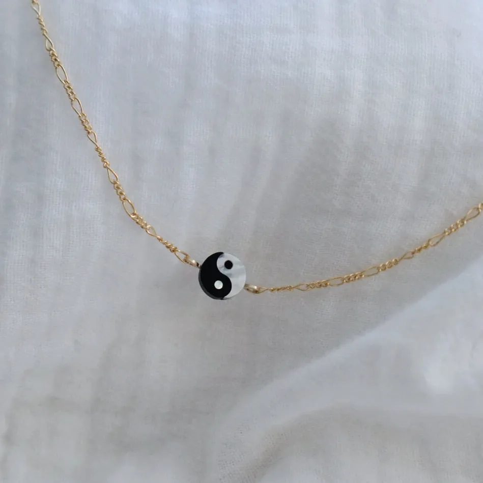 Yin Yang Mother of Pearl Necklace