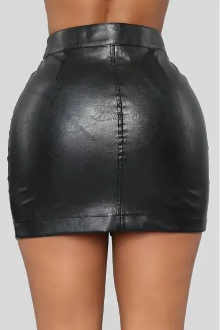Your Shiny Clothes Faux Leather Mini Skirt - Trendy Style