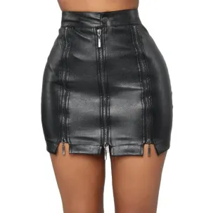 Your Shiny Clothes Faux Leather Mini Skirt - Trendy Style