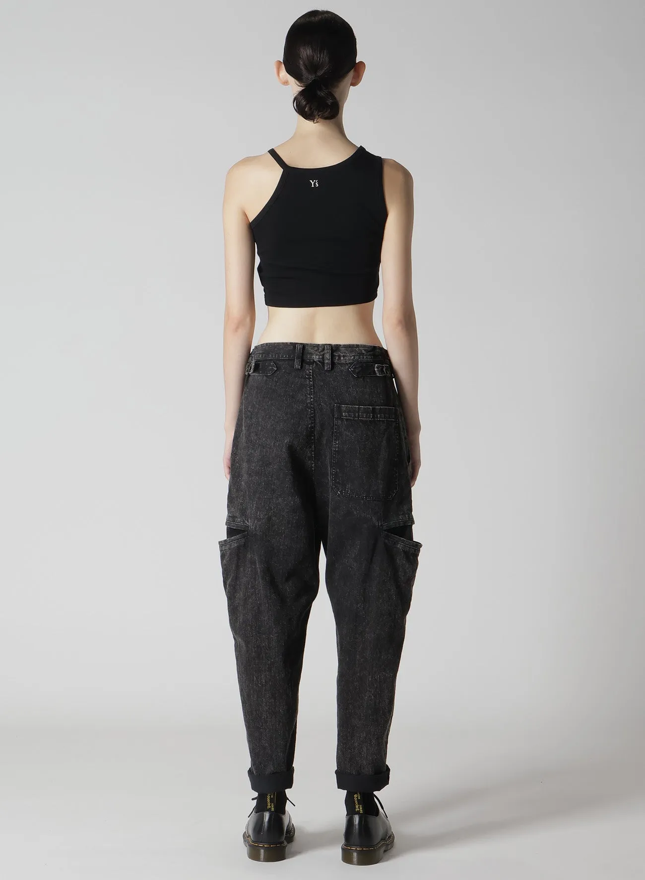 Y'S LOGO COTTON CROPPED T