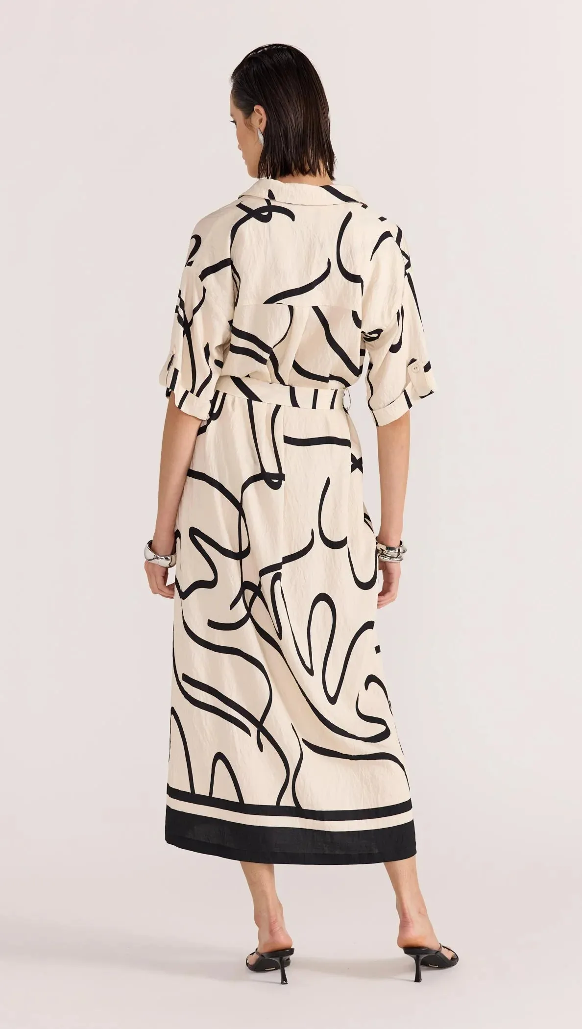 Zenith Midi Shirtdress - Abstract